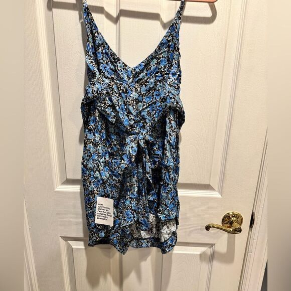 Topshop Floral Blue romper US size 6 - Picture 7 of 11